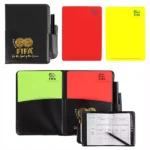Football Referee Penalty Wallet - Pencil, Pad, Yellow, Red Card - 1 Set