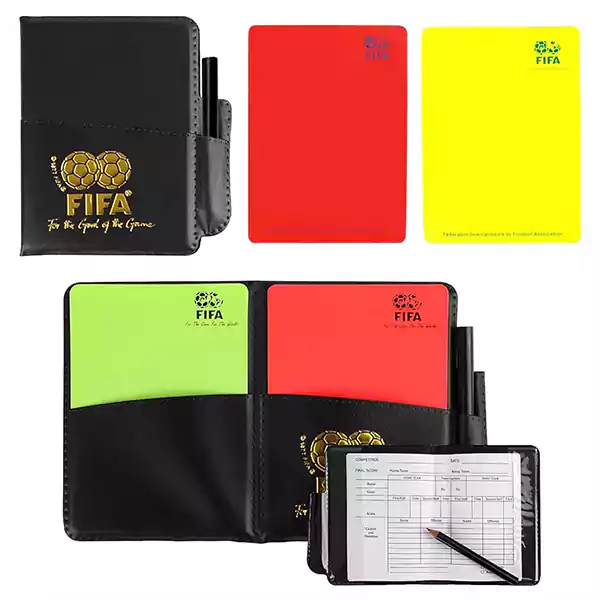 Football Wallet Football Referee Penalty Wallet - Pencil, Pad, Yellow, Red Card - 1 Set - Image 1