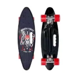Toyshine Complete Skateboard with Colorful LED Light up Wheels for Beginners, Black Color SSTP