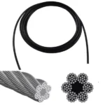 Gym Adjustable Cable Wire Rope Heavy Duty Steel Replacement Parts for Home Gym Fitness Cable - 1 feet