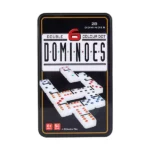 28 Pcs Double 6 Color Dot Dominoes in Tin Box