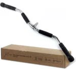 CAVAN Zig Zag Handle Bar for Triceps/Biceps Exercise and Rotating Curl Bar - Workouts for Men and Women (Silver, Black)