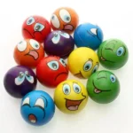 Mini Emoji Soft Foam Stress Reliever Balls, Fidget Toy For Kids & Adults-3 pcs