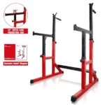 Home Gym Bench Press Squat Weight Lifting Strength Training,330lbs Max Load Dip Stand Squat Stand Dipping Station,Barbell Rack Squat Rack Adjustable