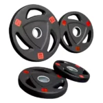 Olympic Tri-Grip Rubber Coated Black Plate