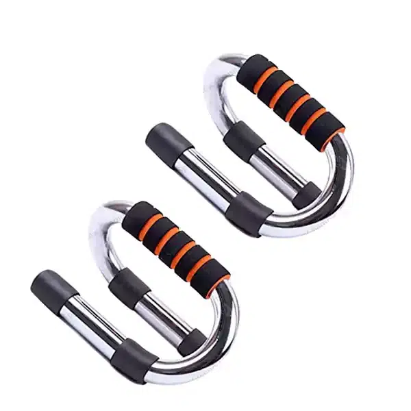 Push-up-stand-1 Fitness Push up Bar Stands Pushup Chest Bar Strong Chrome Steel Pushup Stands with Comfortable Foam Grip and Non-Slip Bars - Image 1