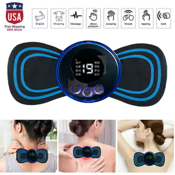 mini massager Portable Mini Electric Neck Massager Cervical Massage Stimulator Pain Relief Kit - Image 1